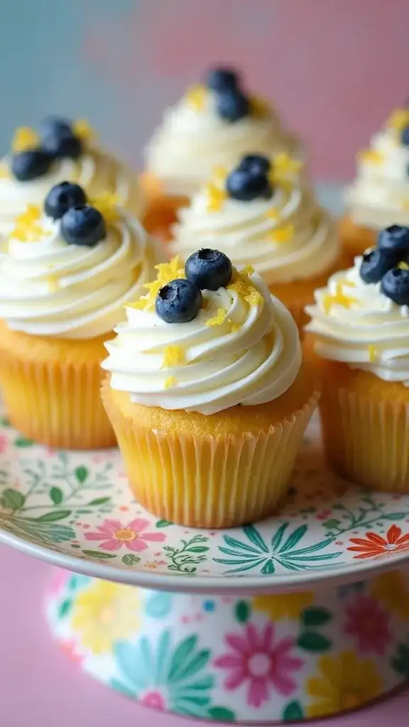 10 Lemon Blueberry Cakes That Will Be the Star of Your Next Celebration! - 4. Lemon Blueberry Cupcakes