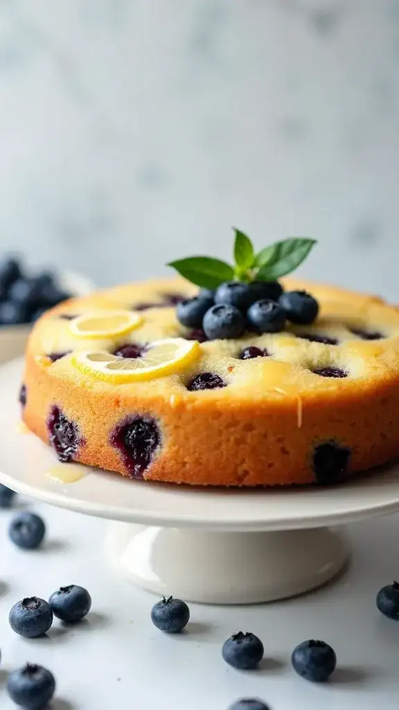 10 Lemon Blueberry Cakes That Will Be the Star of Your Next Celebration! - 6. Lemon Blueberry Poke Cake