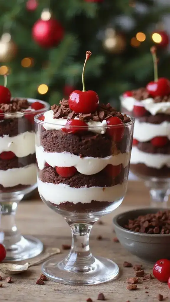 12 Gourmet Black Forest Cakes That Will Make You Feel Like Royalty! - 11. Layered Black Forest Trifles: A Sight to Behold