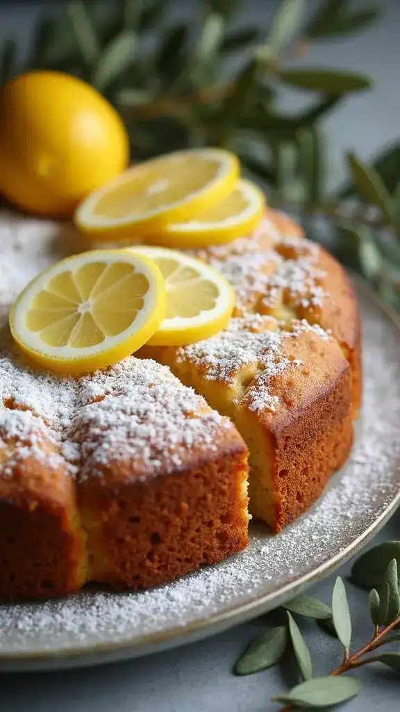 14 Delicious Vegan Lemon Cake Recipes That Even Non-Vegans Will Love! - 7. Vegan Lemon Olive Oil Cake