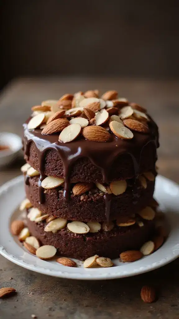 18 Show-Stopping Chocolate Cakes for Every Special Occasion (Your Guests Will Be Impressed!) - 13. Chocolate Almond Cake