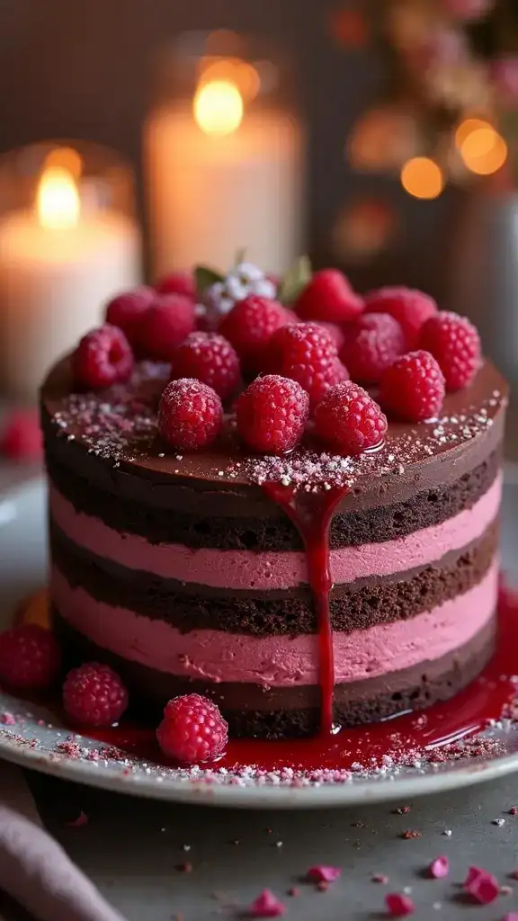 18 Show-Stopping Chocolate Cakes for Every Special Occasion (Your Guests Will Be Impressed!) - 3. Chocolate Raspberry Mousse Cake