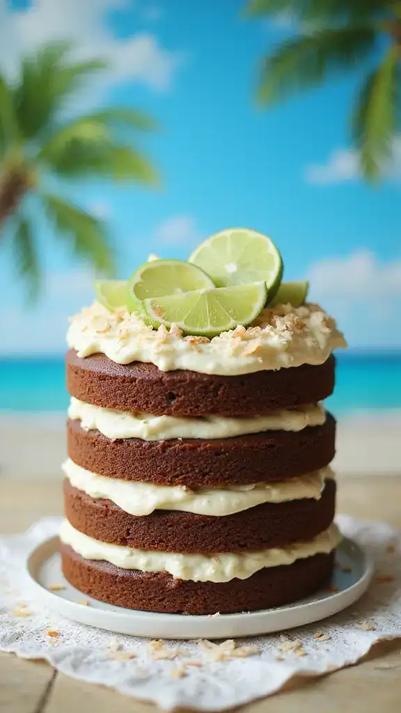 8 Creative Twists on Classic German Chocolate Cake That Will Wow Your Taste Buds! - 1. Tropical Coconut Lime German Chocolate Cake