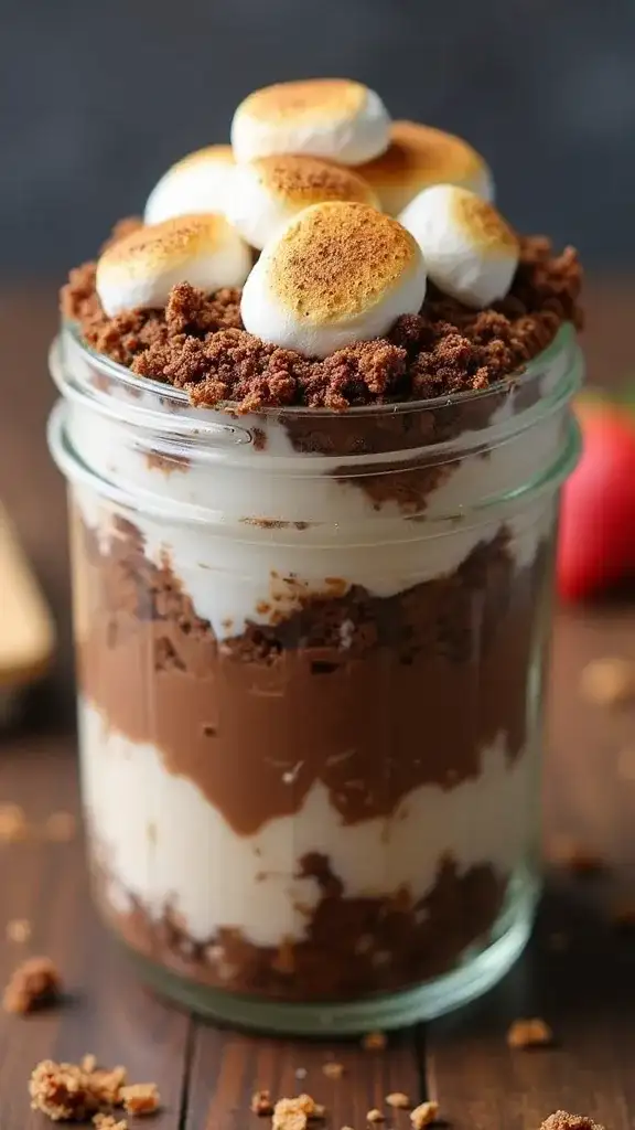 9 Show-Stopping Dirt Cake Ideas That Will Steal the Spotlight at Your Next Gathering! - 5. S'mores Dirt Cake