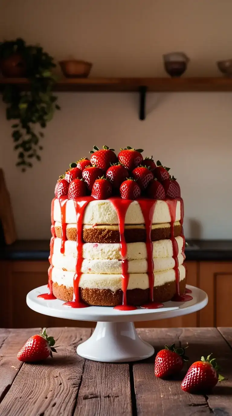 42 Delicious Cake Ideas with Strawberries for Your Next Celebration
