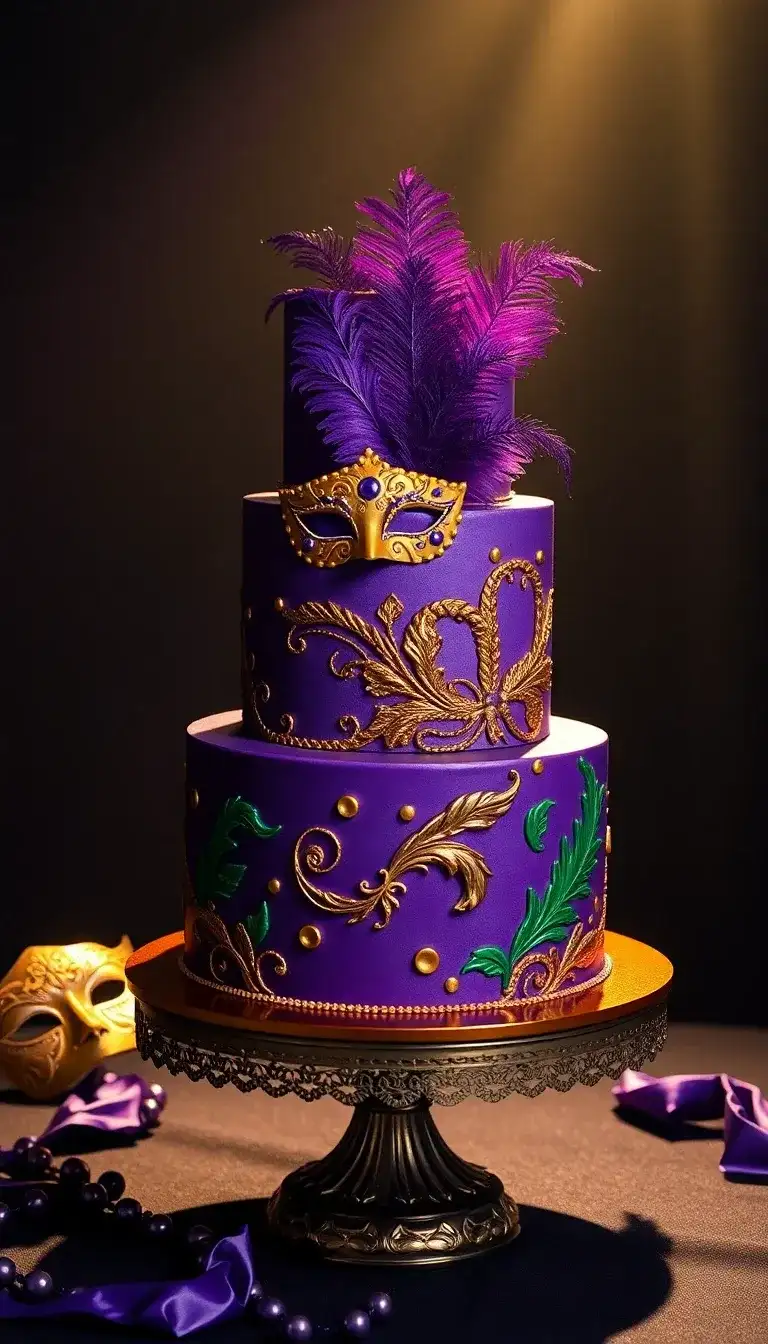 31 Festive Mardi Gras Cake Ideas to Enhance Your Celebration